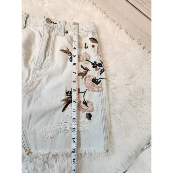 Abercrombie & Fitch Women's Denim‎ Zoe Natural Rise Vintage A-Line Skirt Size 24 - Picture 6 of 6